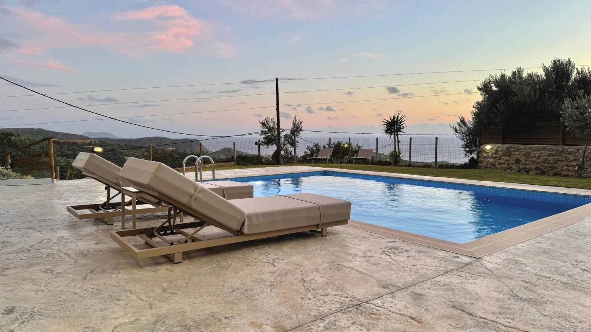 Villa Michael Triopetra Private Villa, Private Swimming Pool, Garden, Panoramic Sunset Zewnętrze zdjęcie