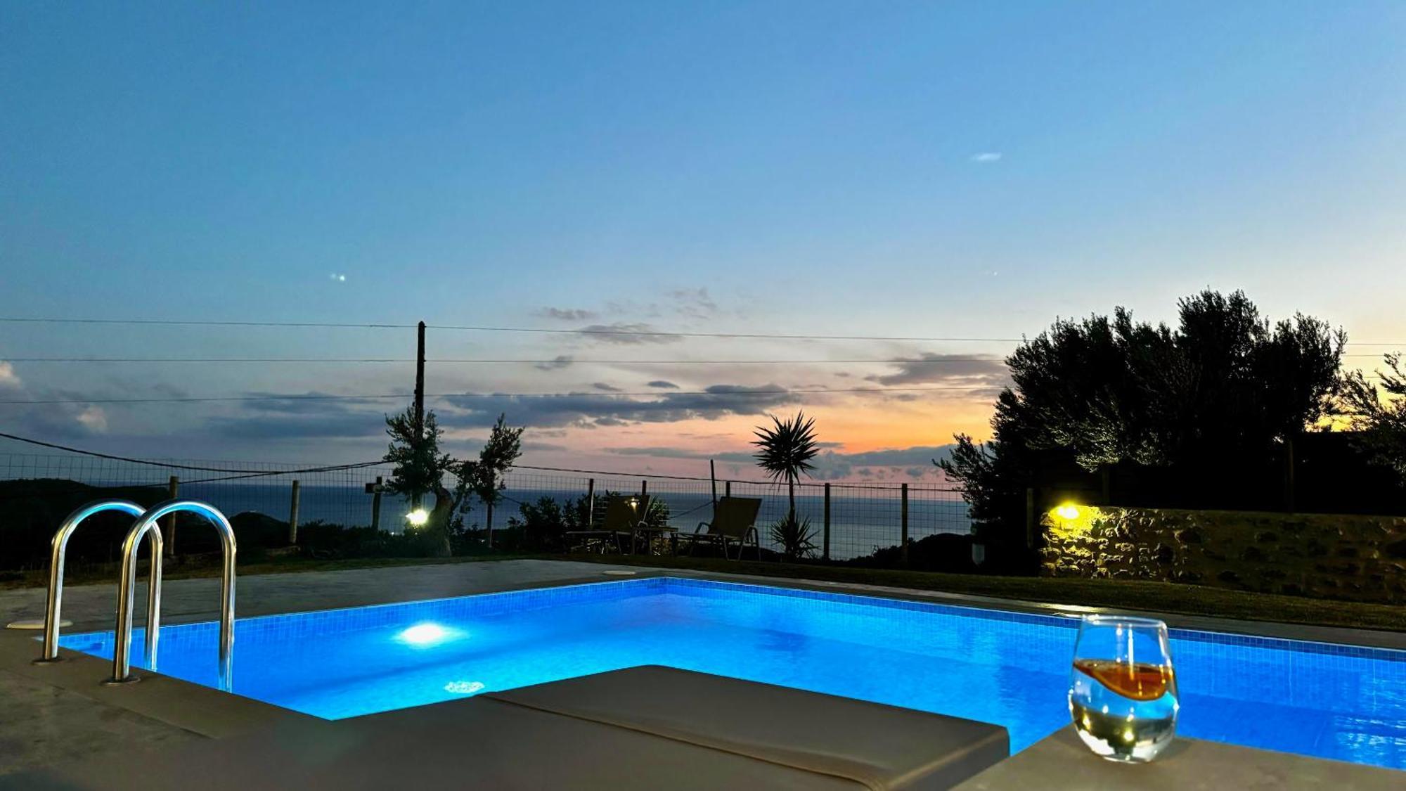 Villa Michael Triopetra Private Villa, Private Swimming Pool, Garden, Panoramic Sunset Zewnętrze zdjęcie